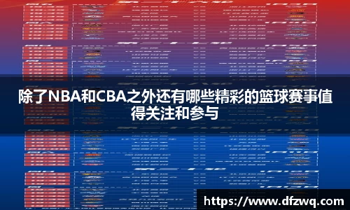 除了NBA和CBA之外还有哪些精彩的篮球赛事值得关注和参与